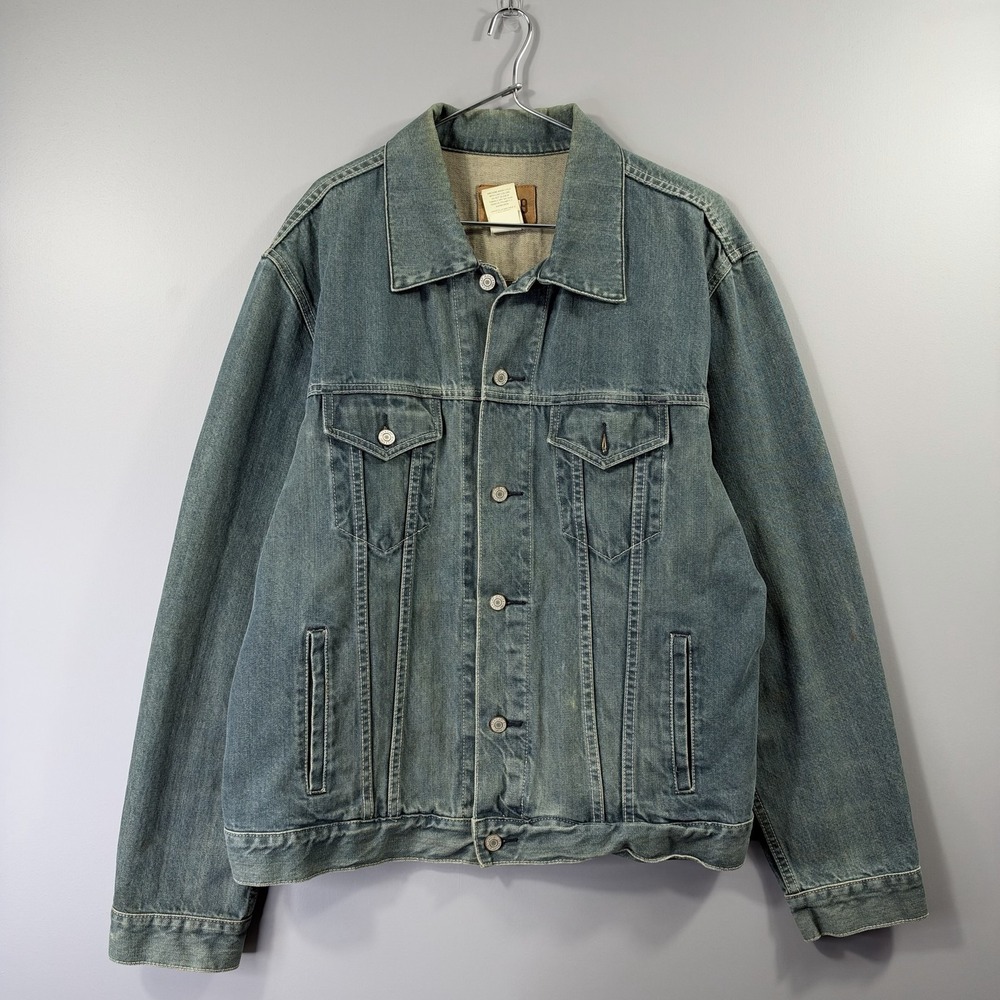 Gap 1969 Denim Jacket Mens XL Blue Button Front Trucker Classic Workwear